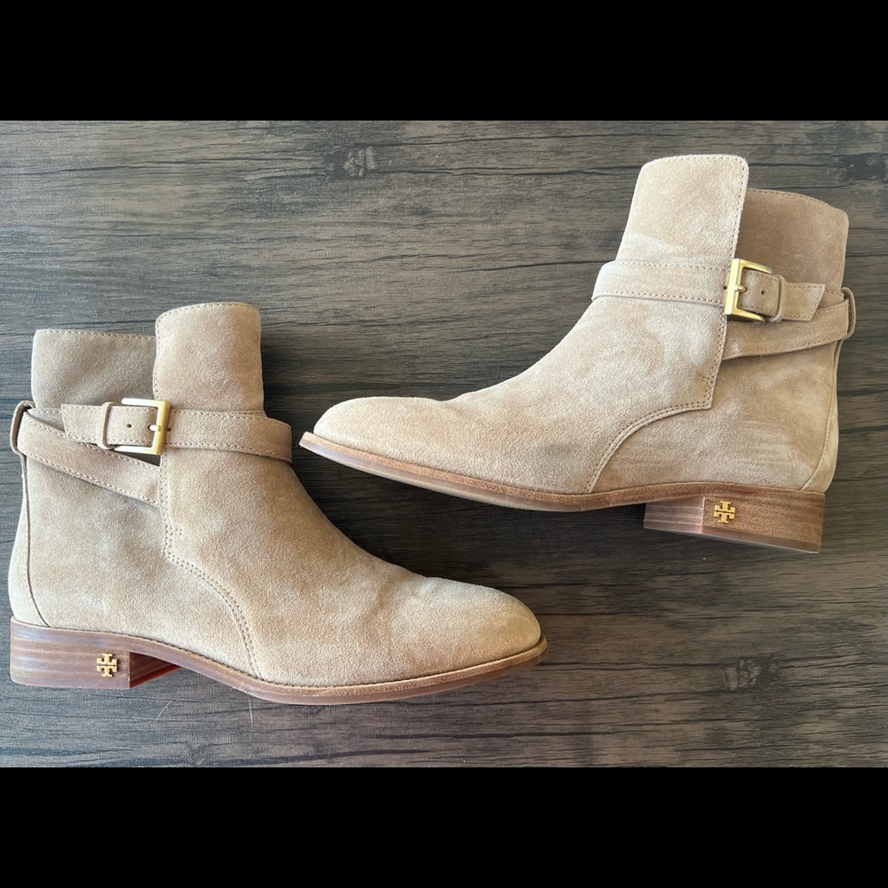 Tory Burch suede Chelsea boots. Size 10
